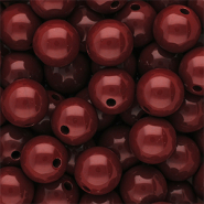 14 mm kralen van DQ acryl shiny Salsa red 18-1657 TCX