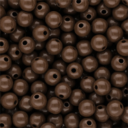 8 mm kralen van DQ acryl shiny Cappuccino brown 19-1220 TCX
