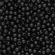 6 mm kralen van DQ acryl shiny Black
