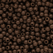 4 mm kralen van DQ acryl shiny Cappuccino brown 19-1220 TCX