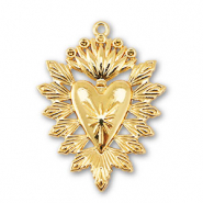 Metaal bedels heart Gold