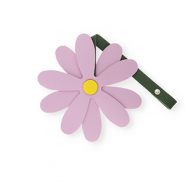 Statement hangers flower Mauve purple-yellow-dark green