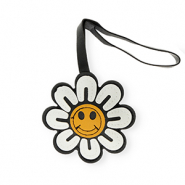 Statement hangers flower Black-white-burnt orange