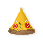 Statement hangers pizza slice Dark yellow-brown-red-white