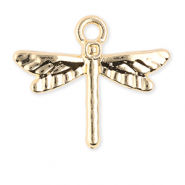 Metaal bedels dragonfly Gold