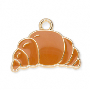 Metaal bedels croissant Gold-brown