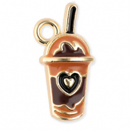 Metaal bedels tumbler Gold-brown-black