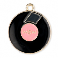 Metaal bedels LP "Wow" Gold-black-pink
