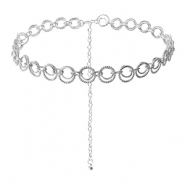 Heupkettingen double ring Silver