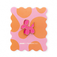 BY31&reg; Kaartje met pin balloon dog Orange-multicolour pink-gold
