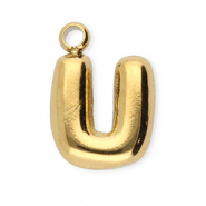Bedels van Stainless steel Roestvrij staal (RVS) letter U Gold