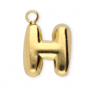 Bedels van Stainless steel Roestvrij staal (RVS) letter H Gold