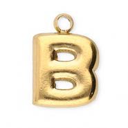 Bedels van Stainless steel Roestvrij staal (RVS) letter B Gold