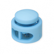 Gekleurde onderdelen koordstopper round Light blue