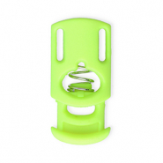 Gekleurde onderdelen koordstopper rectangle Neon green