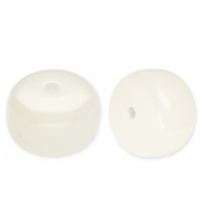 Kralen van acryl disc Off white-marble