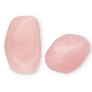 Kralen van acryl rectangle Light pink-marble