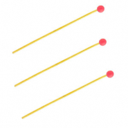 BY31&reg; Benodigdheden van Stainless steel Roestvrij staal (RVS) nietstiften with ball 35mm Gold-red
