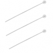 BY31&reg; Benodigdheden van Stainless steel Roestvrij staal (RVS) nietstiften with ball 35mm Silver