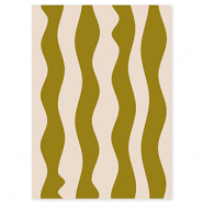 BY31&reg; Kaartjes voor sieraden waves Olive green-cr&egrave;me