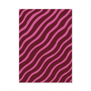 BY31&reg; Kaartjes voor sieraden flowing lines Bordeaux red-fuchsia