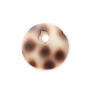 Schelp hanger special round Brown-beige