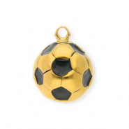 Bedels van Stainless steel Roestvrij staal (RVS) football Gold-black