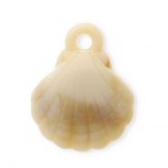 Acryl hangers shell Beige-brown-white