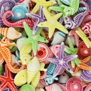 Kralen van acryl sea life Multicolour-white