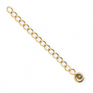BY31&reg; Benodigdheden van Stainless steel Roestvrij staal (RVS) verlengketting set spiral Gold