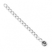 BY31&reg; Benodigdheden van Stainless steel Roestvrij staal (RVS) verlengketting set spiral Silver
