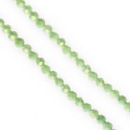 Facet kralen top quality round 4mm Light green-AB coating