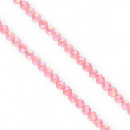 Facet kralen top quality round 4mm Pink-AB coating