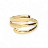 Ringen van Stainless steel Roestvrij staal (RVS) Gold