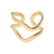 Ringen van Stainless steel Roestvrij staal (RVS) Gold