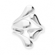 Ringen van Stainless steel Roestvrij staal (RVS) drops Silver