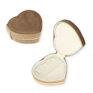 Reisdoosje voor sieraden heart Brown