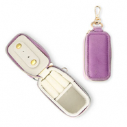 Reisdoosje voor sieraden met sleutelhanger rectangle Purple
