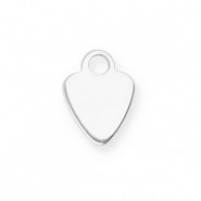 Bedels van Stainless steel Roestvrij staal (RVS) heart Silver