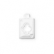 Bedels van Stainless steel Roestvrij staal (RVS) playcard Silver