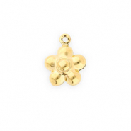 Bedels van Stainless steel Roestvrij staal (RVS) flower Gold