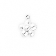 Bedels van Stainless steel Roestvrij staal (RVS) flower Silver