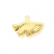 Bedels van Stainless steel Roestvrij staal (RVS) ginkgo leaf Gold