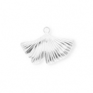 Bedels van Stainless steel Roestvrij staal (RVS) ginkgo leaf Silver