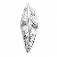Bedels van Stainless steel Roestvrij staal (RVS) leaf Silver