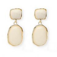 Musthave oorbellen&nbsp;/&nbsp;oorstekers met RVS steker Gold-beige