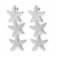 Musthave oorbellen&nbsp;/&nbsp;oorstekers starfish met RVS steker Silver