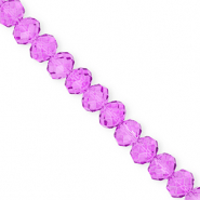 Facet kralen top quality disc 8x6mm Purple