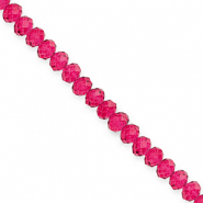 Facet kralen top quality disc 6x5mm Cherry pink