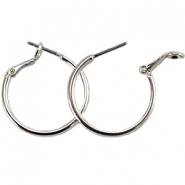 Metaal onderdelen DQ creolen 25mm Zilver 